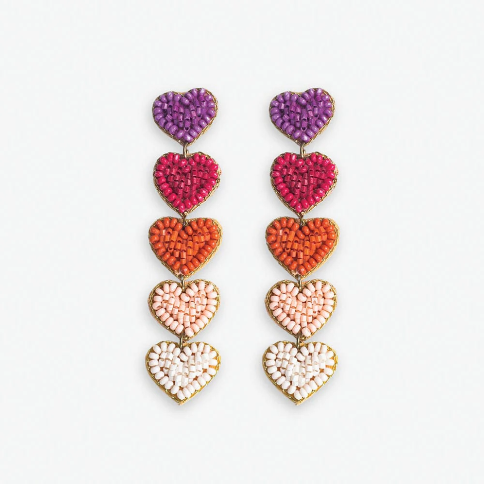 Christina Heart Earrings - Ink + Alloy