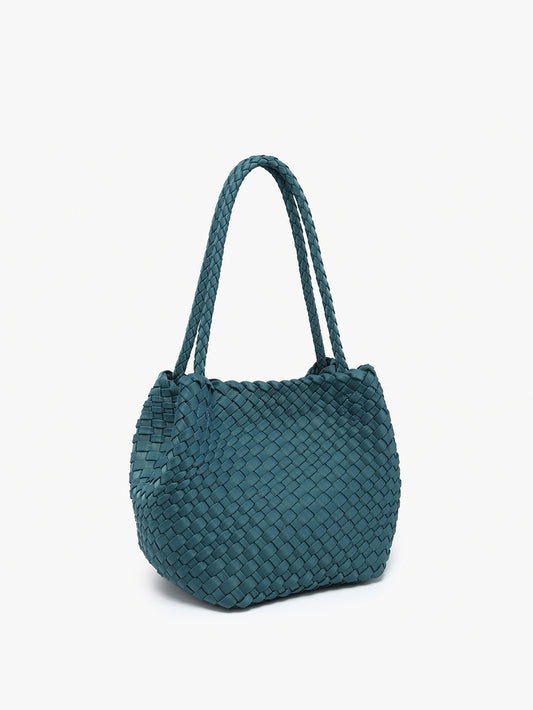 Ava Handwoven Convertible Bucket Bag/Tote