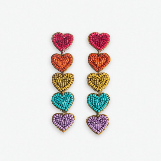 Christina Heart Earrings - Ink + Alloy