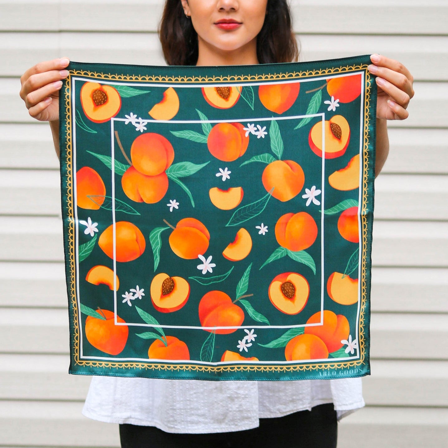 Peach Silk Scarf