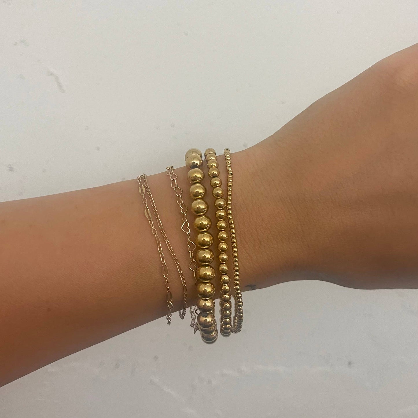 Waterproof Gold Ball Bracelets