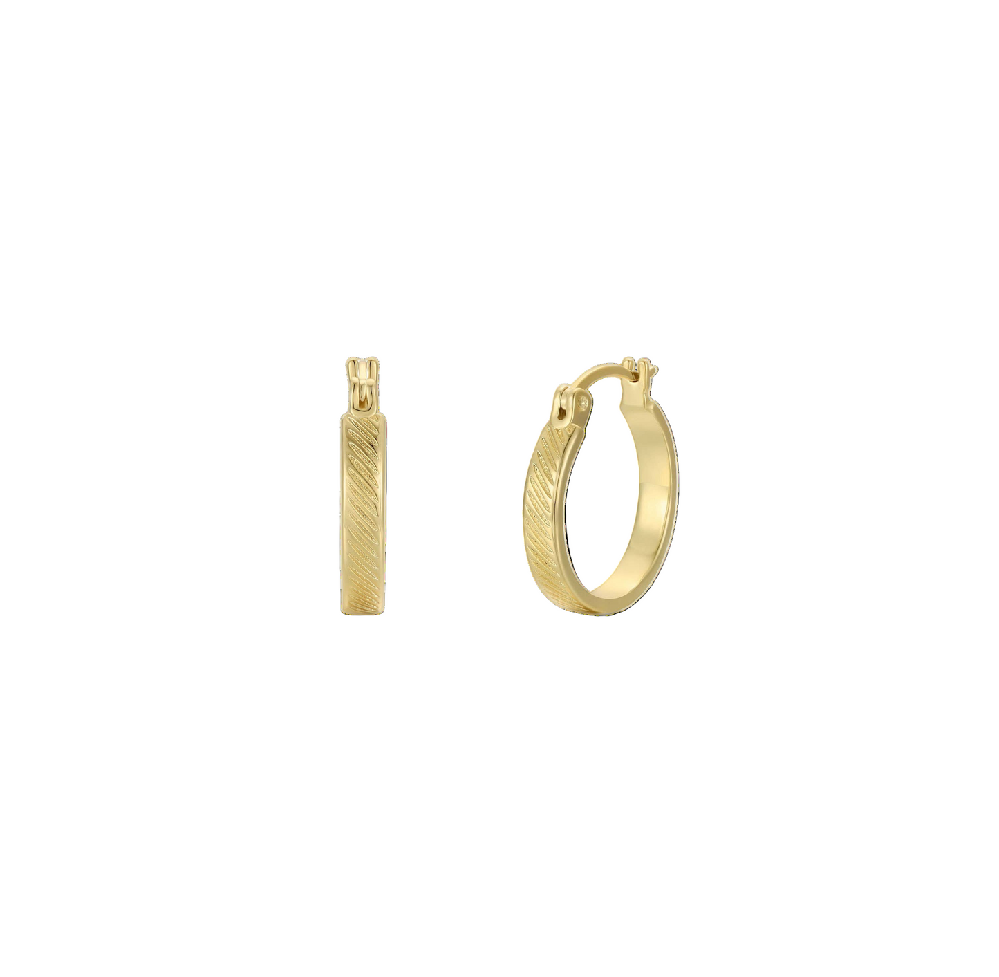 Textured Gold Hoop Earrings - JaxKelly