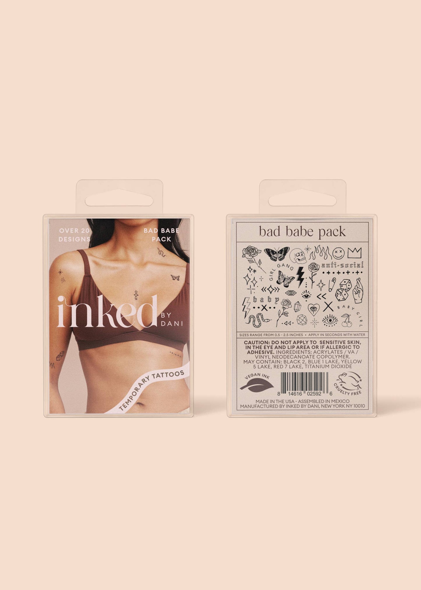 INKED by Dani - Bad Babe Temporary Tattoo Pack