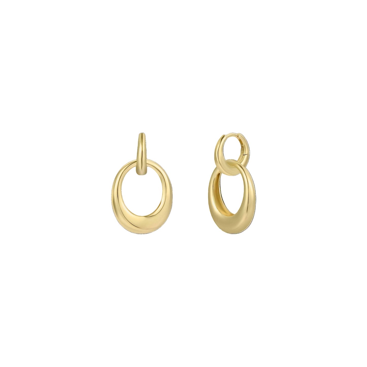 Gold Hoop Coupled Earrings - JaxKelly