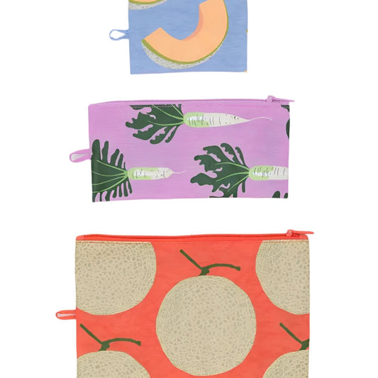 Japanese Produce Flat Pouch Set - Baggu