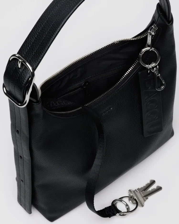 Mini Recycled Leather Shoulder Bag - Baggu