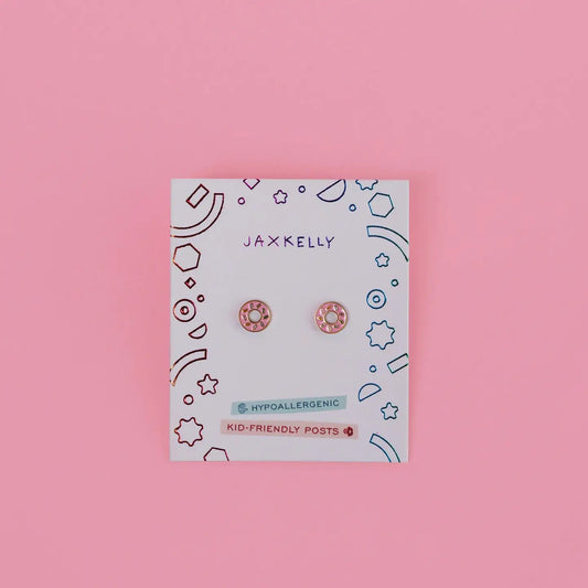 Donut Enamel Flat Back Kids Earrings