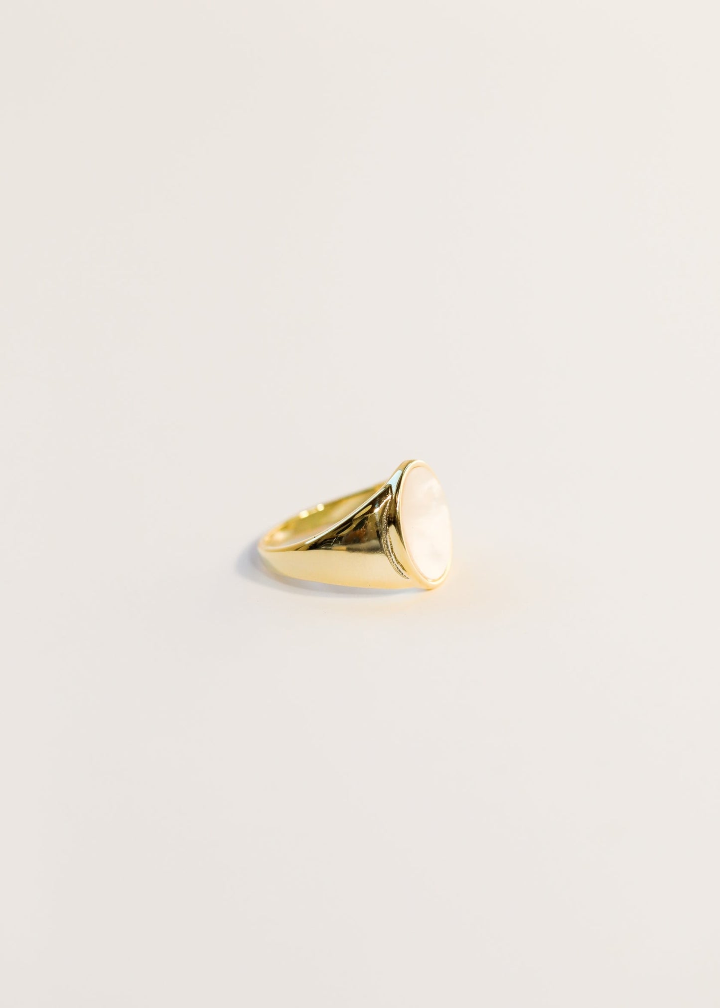 Mother of Pearl Signet Ring