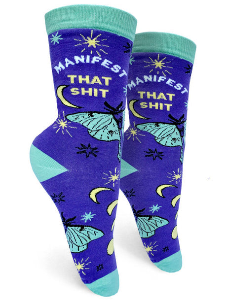 Manifest That Shit Women’s Crew Socks