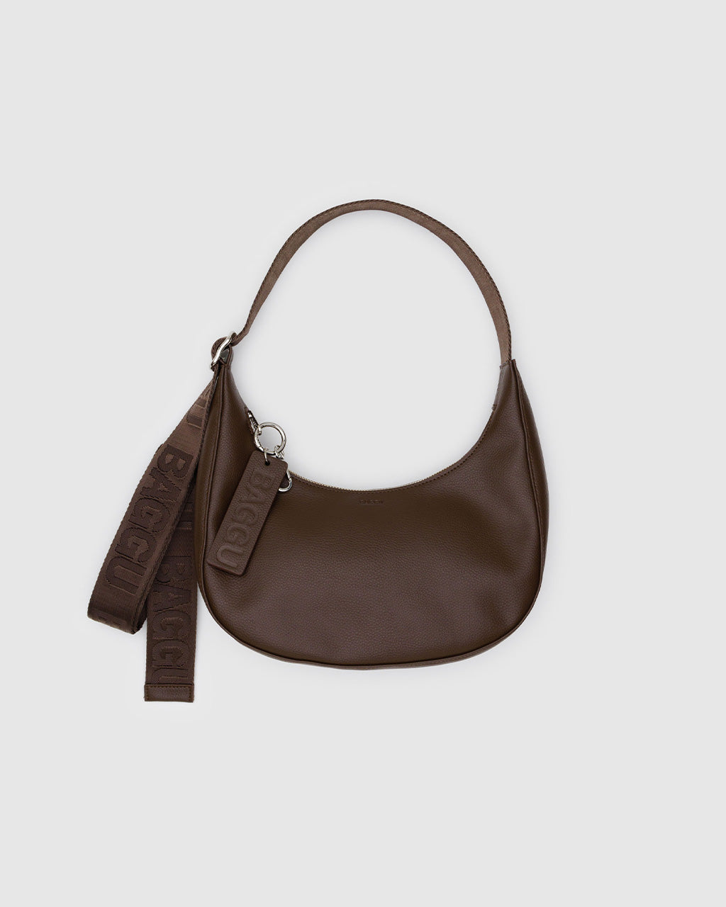Small Recycled Leather Crescent Bag - Baggu