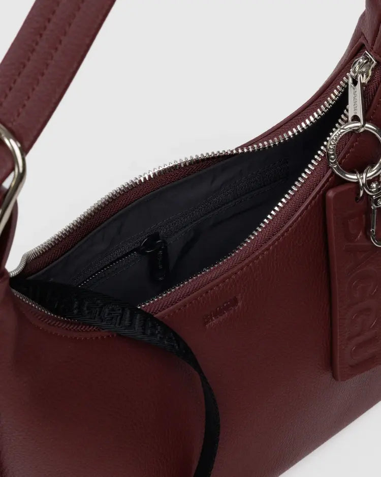 Mini Recycled Leather Shoulder Bag - Baggu