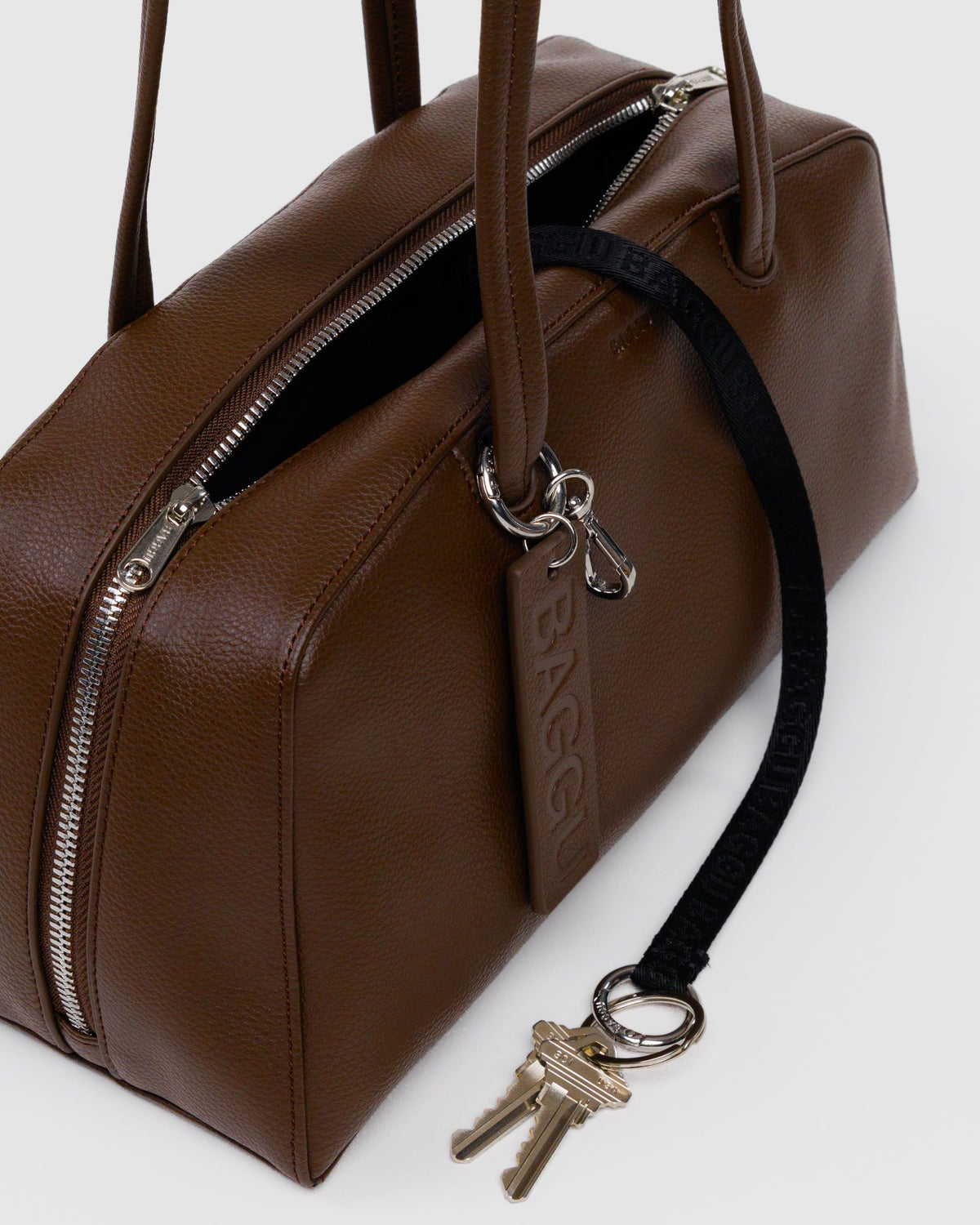 Recycled Leather Bowler Bag - Baggu