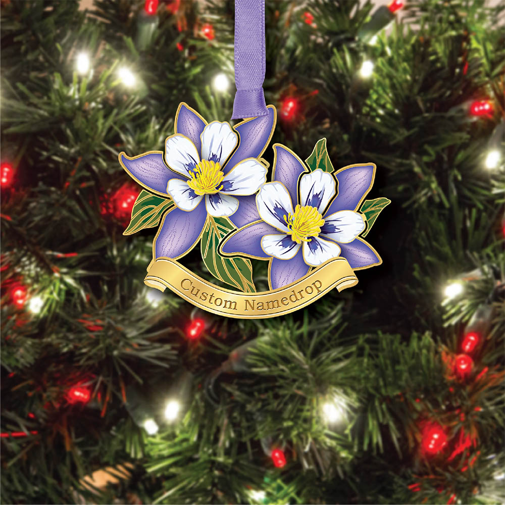 Colorado Columbines Ornament