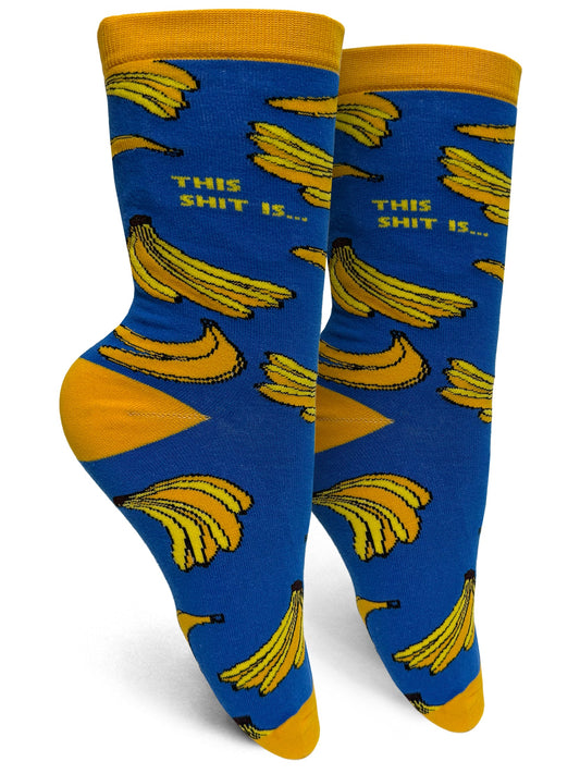 This Shit Is Bananas Womens Crew Socks