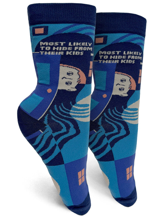 Most Likely To Hide From Their Kids Womens Crew Socks