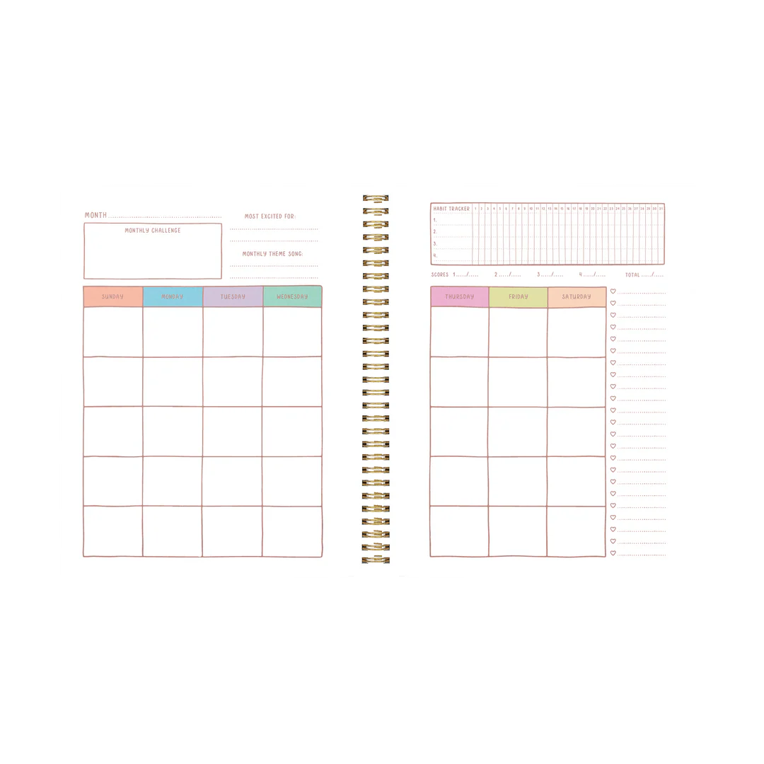 Trippy Floral - Undated Perpetual Planner