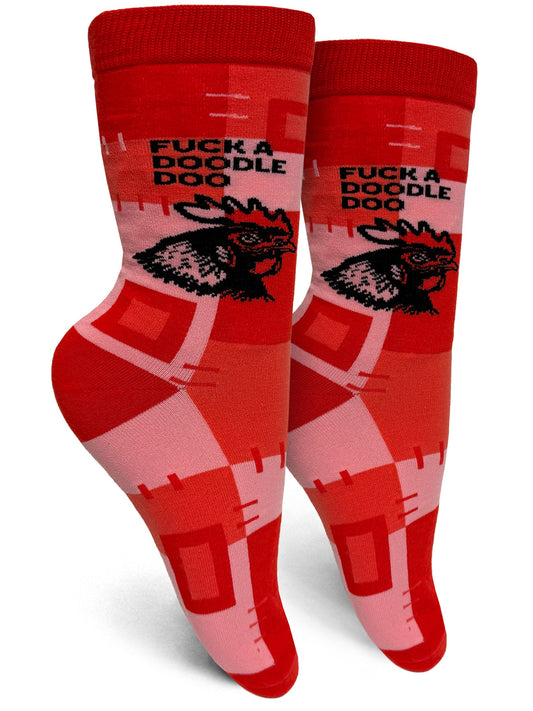 Fuck A Doodle Doo Womens Crew Socks