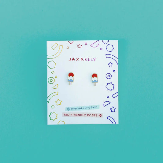 Popsicle Enamel Flat Back Kids Earrings