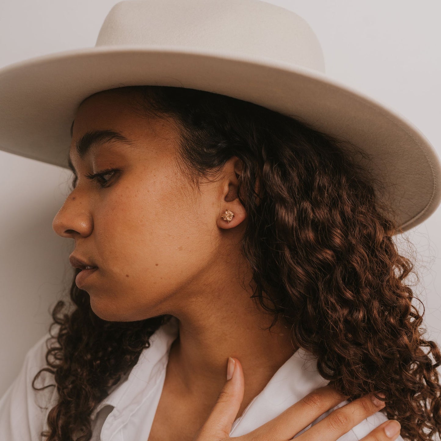 Druzy Prong Earrings - Rose Gold - JaxKelly