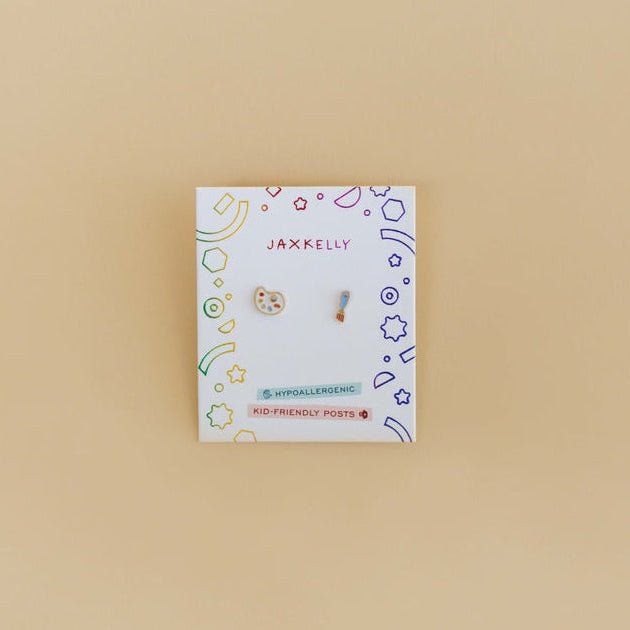 Artiste Pallete Enamel Flat Back Earrings - JaxKelly