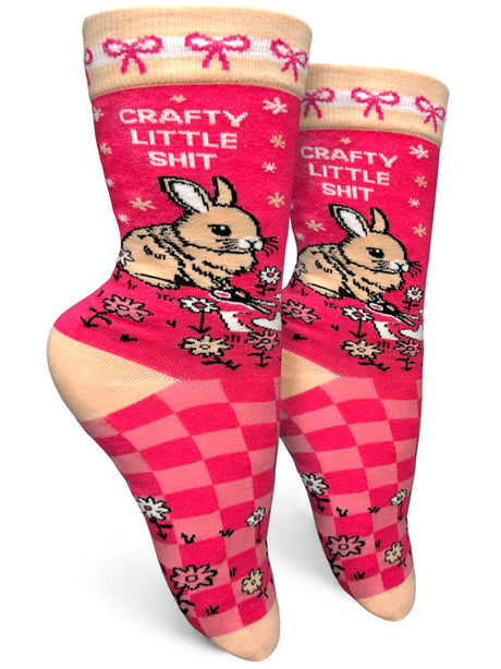 Crafty Little Shit Women’s Crew Socks