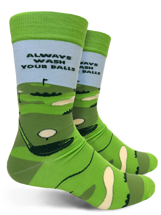 Always Wash Your Balls Men’s Crew Socks