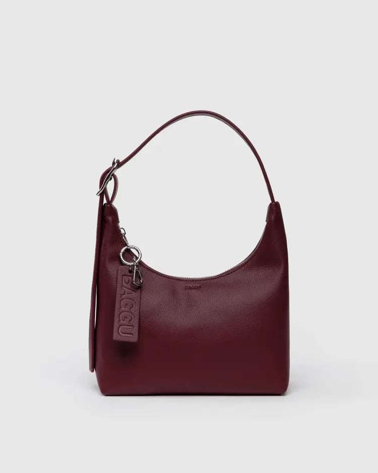 Mini Recycled Leather Shoulder Bag - Baggu