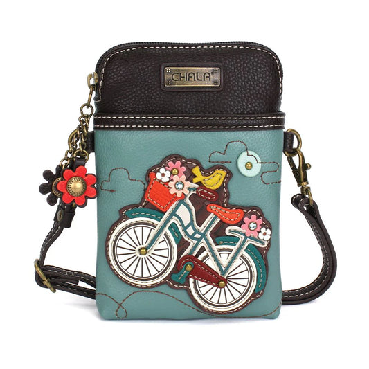 Bicycle Leather Cellphone Crossbody Bag