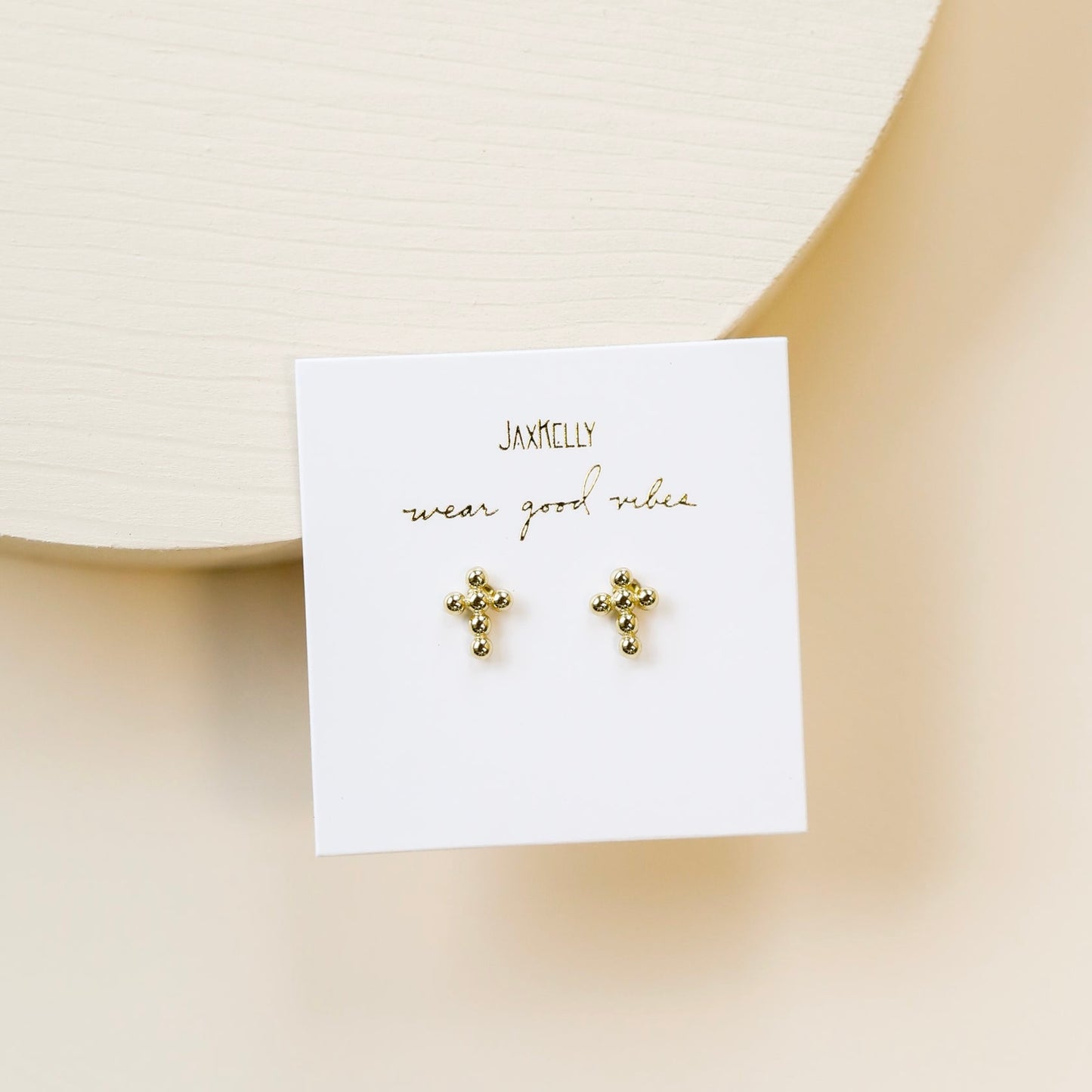 Stud Earrings - Cross - JaxKelly