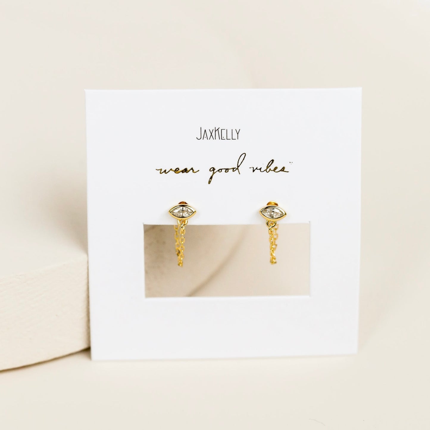 Stud Chain Huggie Earrings - JaxKelly