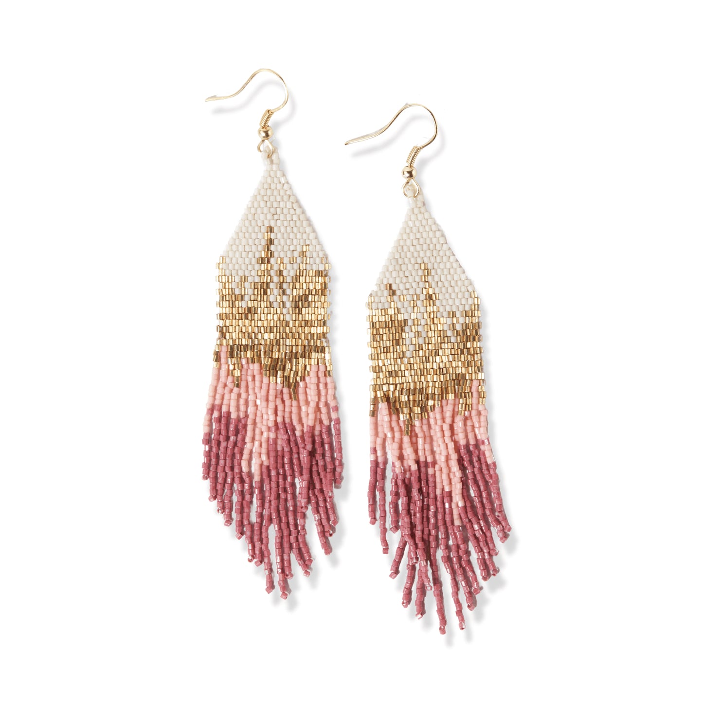 Claire Ombre Beaded Fringe Earrings