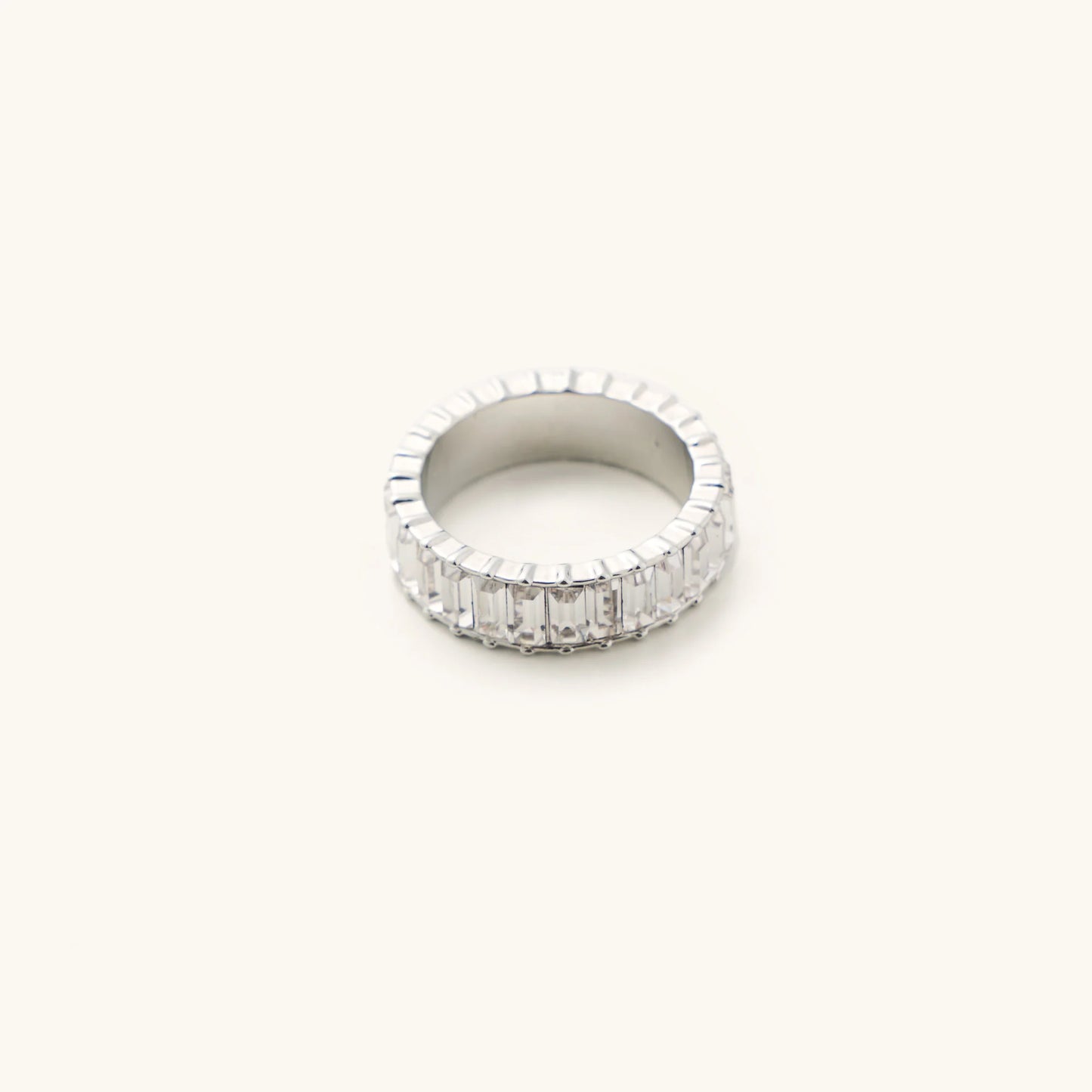 Crystal Silver Ring