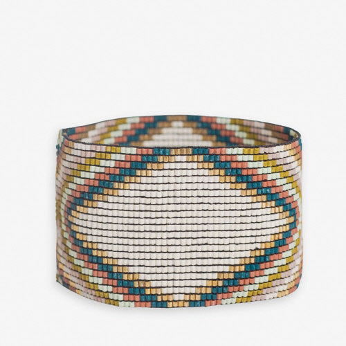 Brooklyn Diamond Beaded Stretch Bracelet - Desert