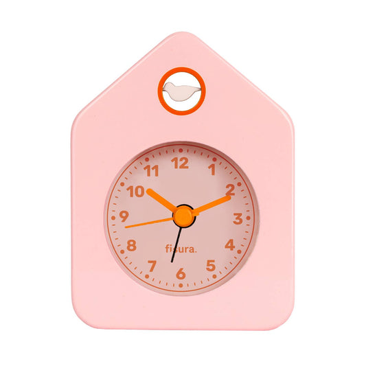 Pink Mini Alarm Clock House
