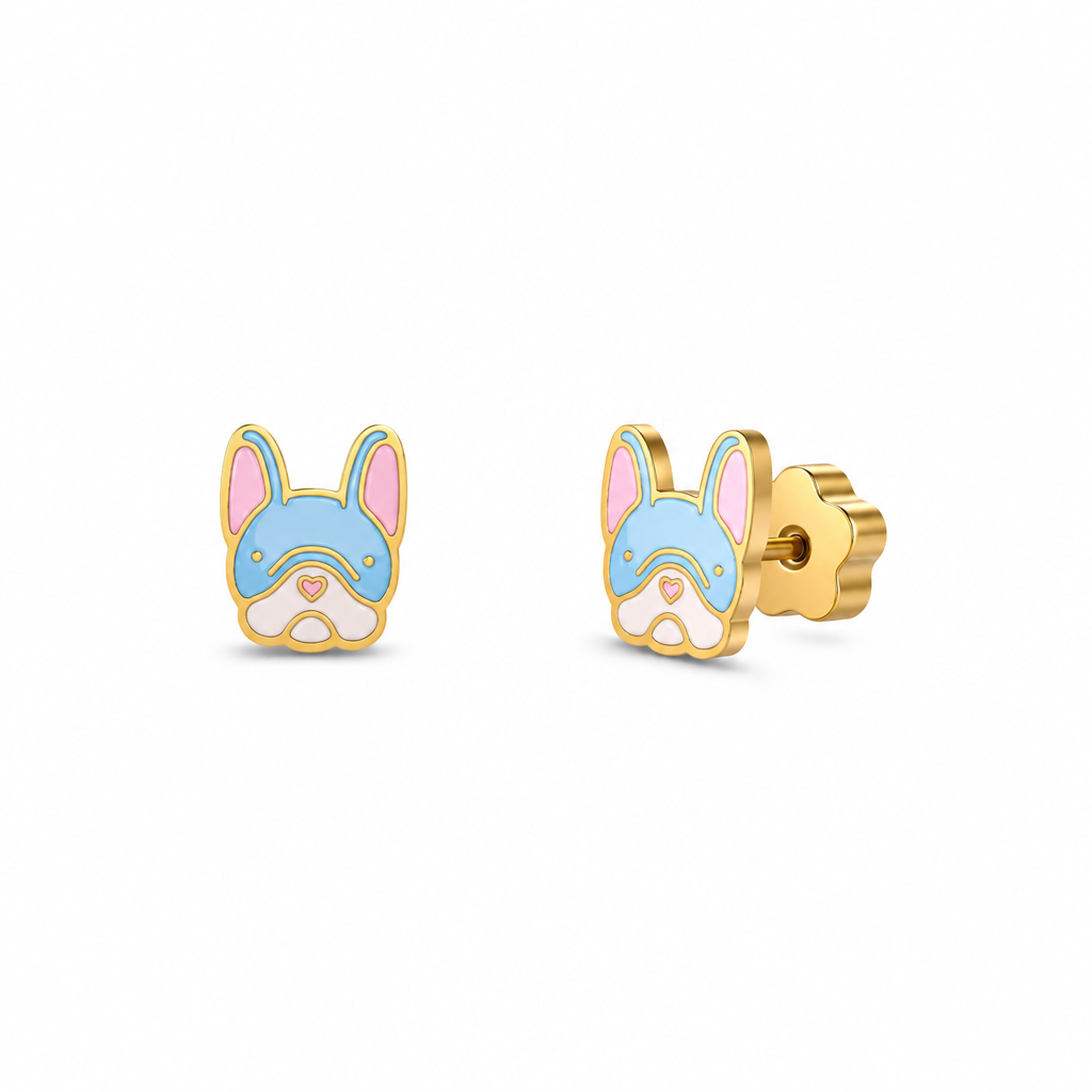 Fenchie Enamel Flat Back Earrings - JaxKelly