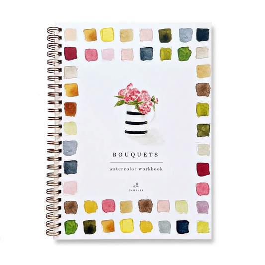 Bouquets Watercolor Workbook - emily lex studio