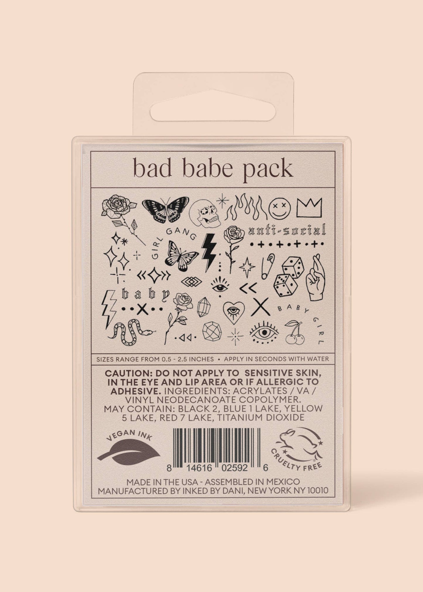 INKED by Dani - Bad Babe Temporary Tattoo Pack