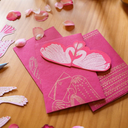 Kissing Swans Greeting Card - East End Press