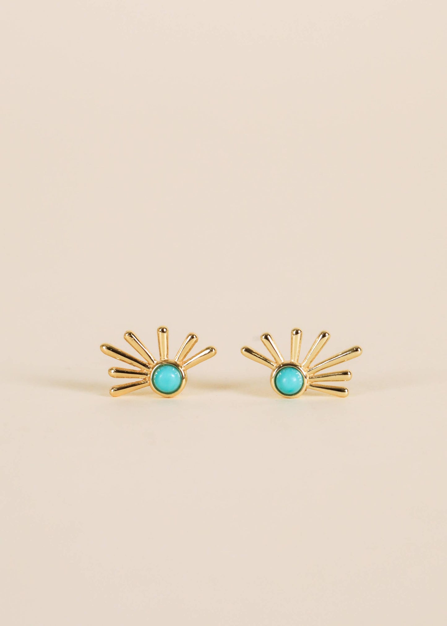 Turquoise Sun Ray - Earrings