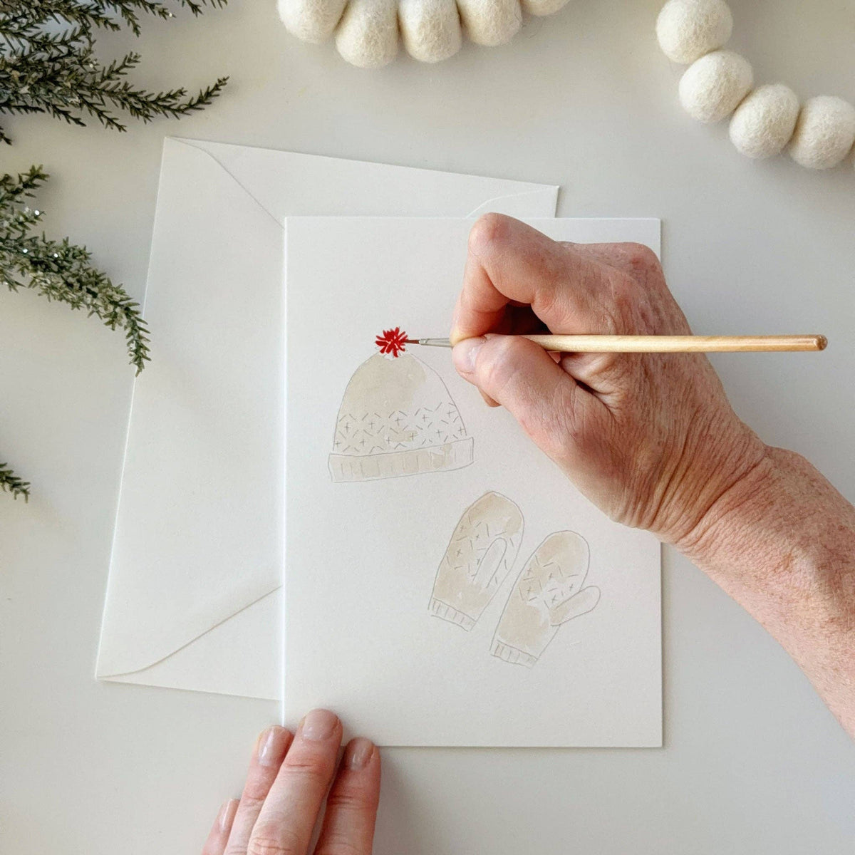 Warm +Cozy Paintable Notecard Set - emily lex studio