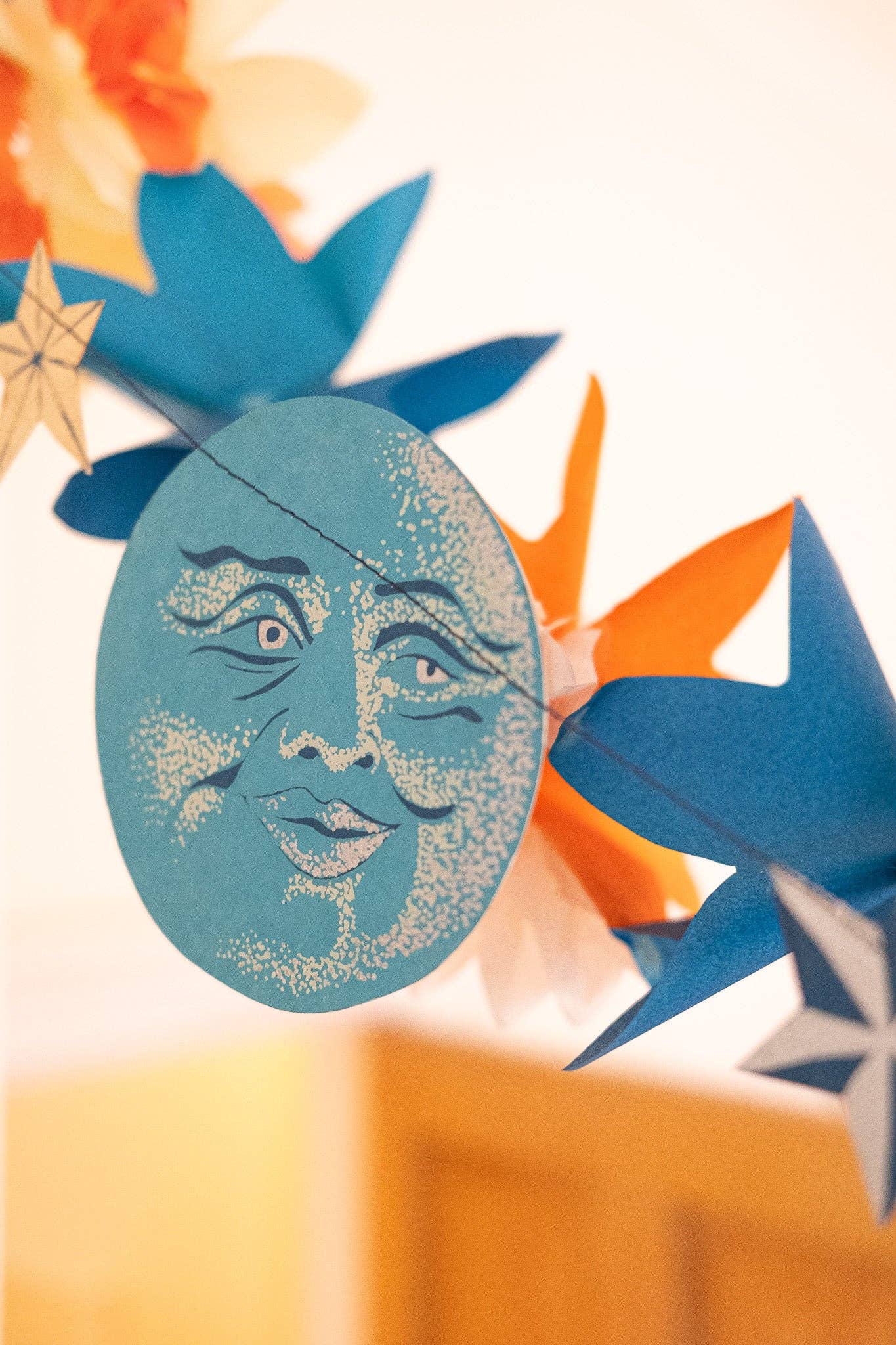 Man on the Moon Sewn Garland - Screen Printed by