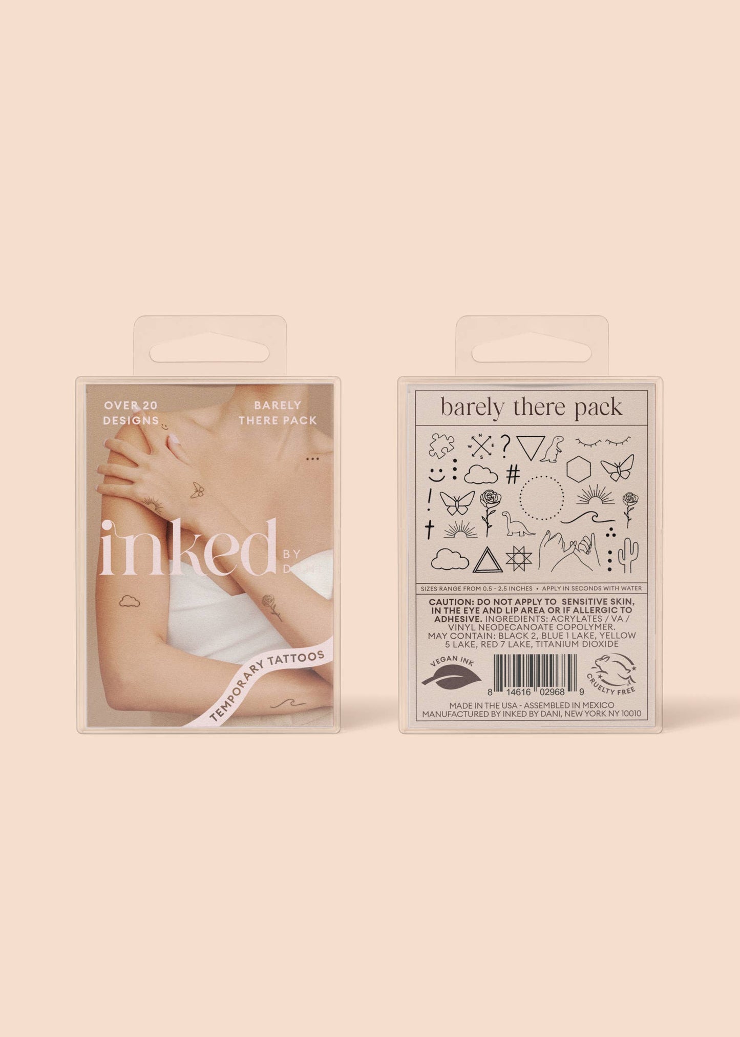 INKED by Dani - Barely There Temporary Tattoo Pack