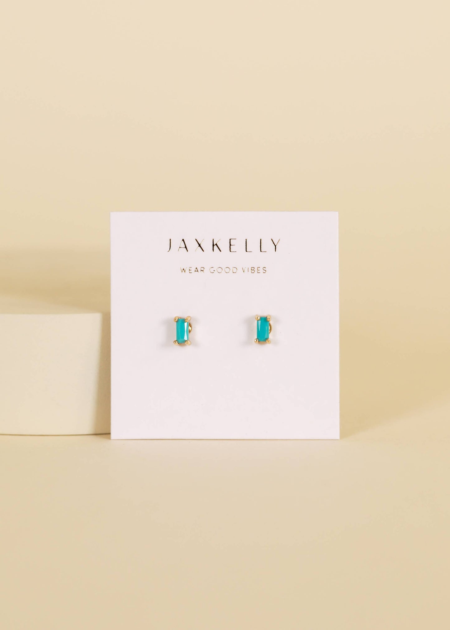Turquoise Baguette - Earrings