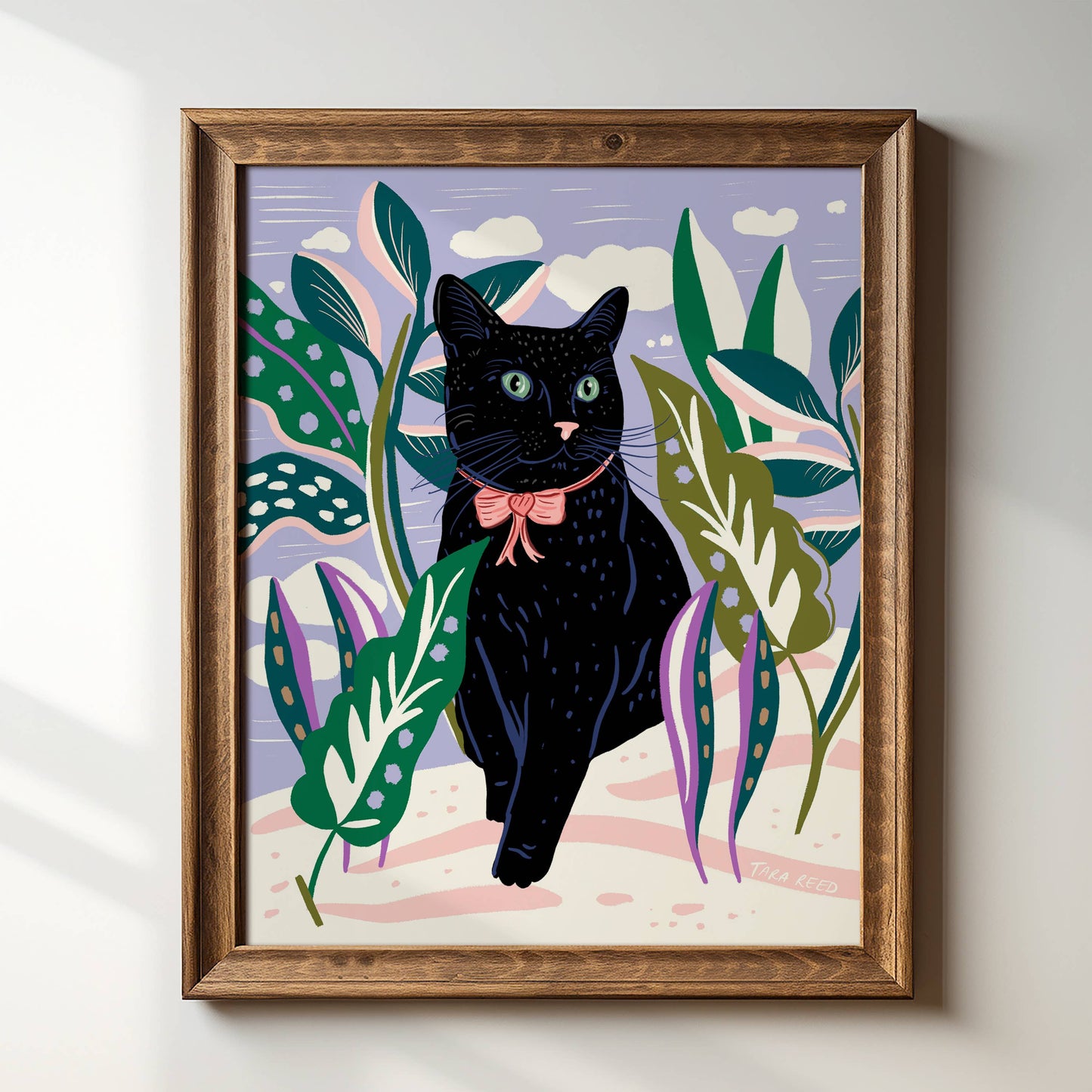 Black Cat Garden 8x10 Giclée Art Print - Tara Reed
