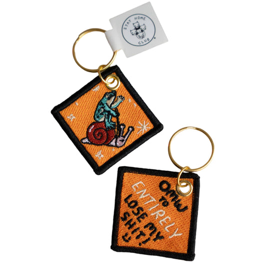 Lose My Shit - Embroidered Keychain