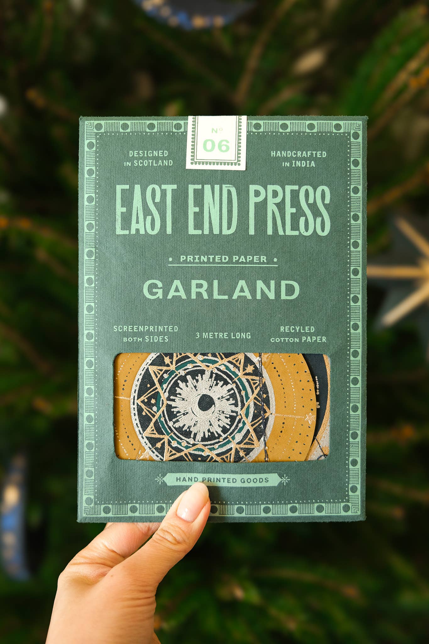 Celestial Sewn Garland - Screen Printed by Hand