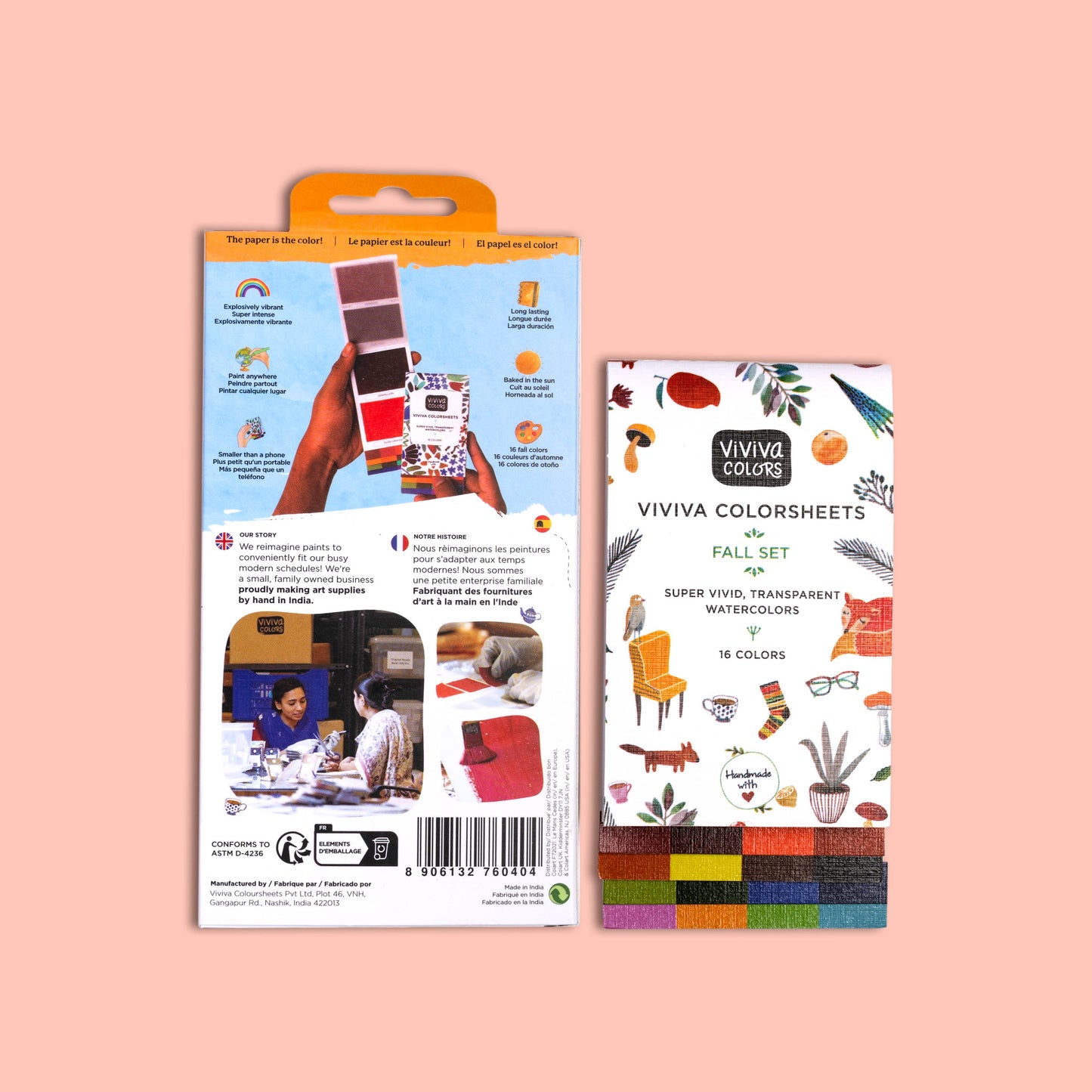 Autumn/Fall Colorsheets - 16 Handmade Watercolors