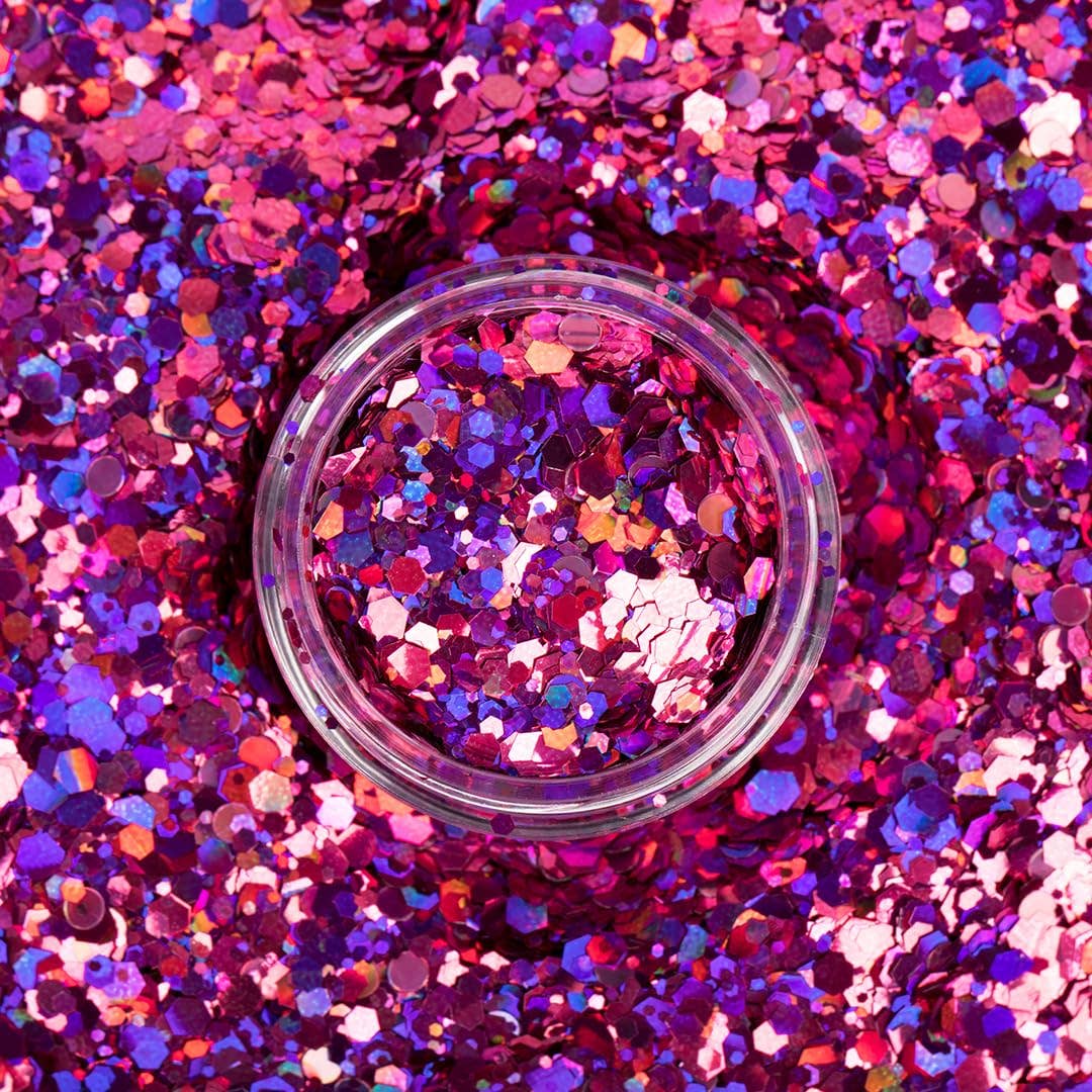 Macro Glitter | Fuschia-Zinnia | ChunkyGlitter | BodyGlitter - Unicorn Snot
