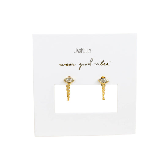 Stud Chain Huggie Earrings