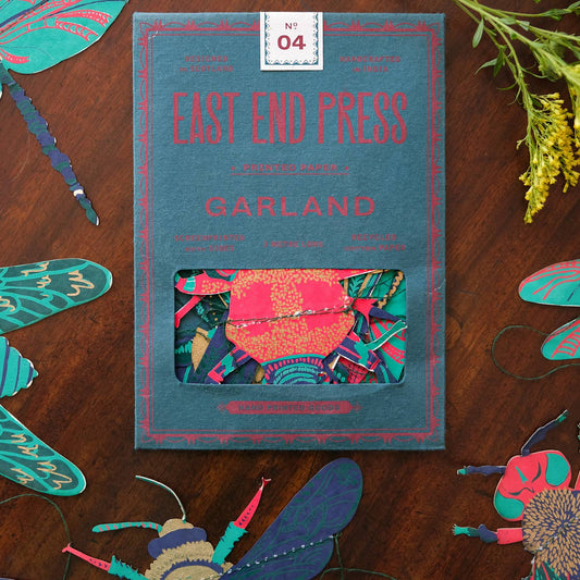 Insects Sewn Garland - Screen Printed by Hand - East End Press